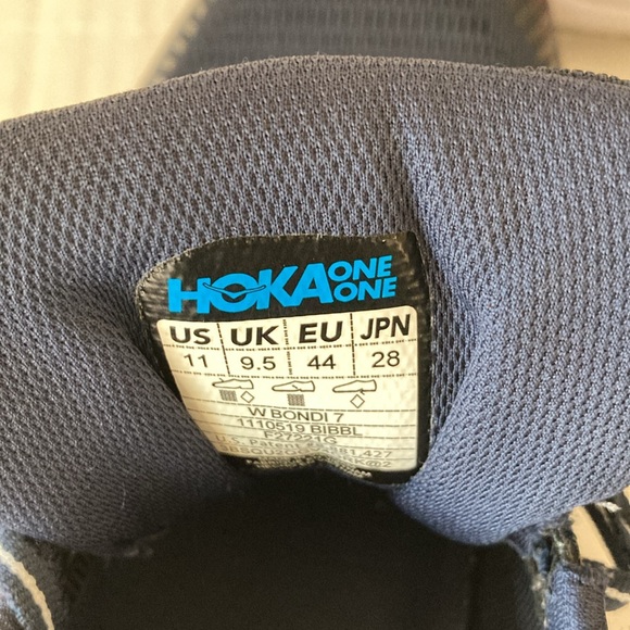 Hoka Bondi 7, navy with fuchsia/pink, size 11 - Picture 7 of 8